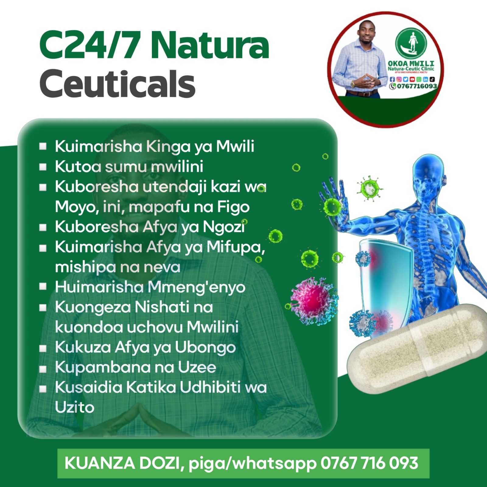 Natural Detox Pack; Dozi ya Mwezi 1
