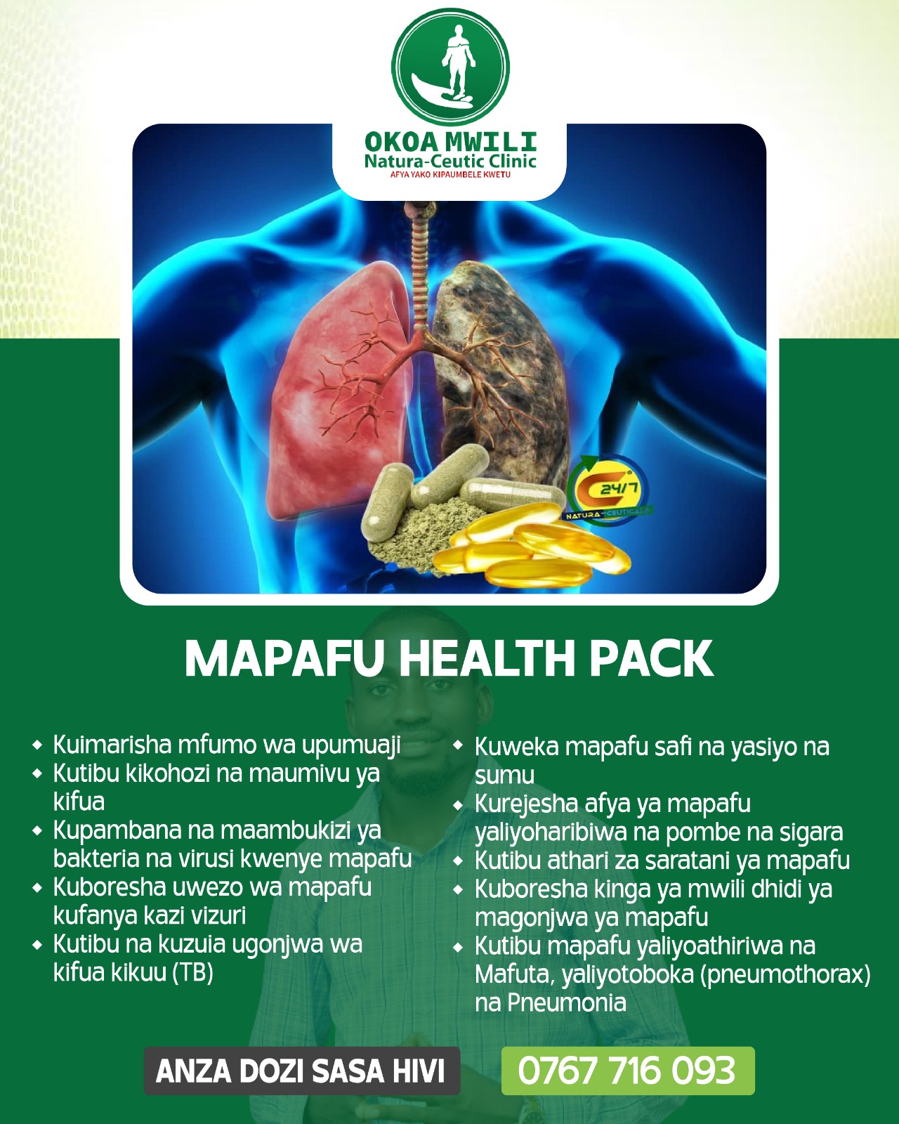 Mapafu Health Pack; Dozi ya Siku 15