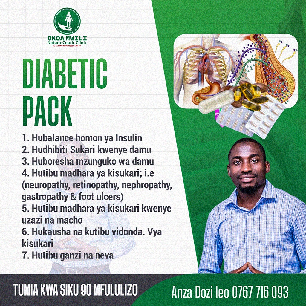 Diabetic Package; Dozi ya Mwezi 1 (Dozi kamili Miezi 3)